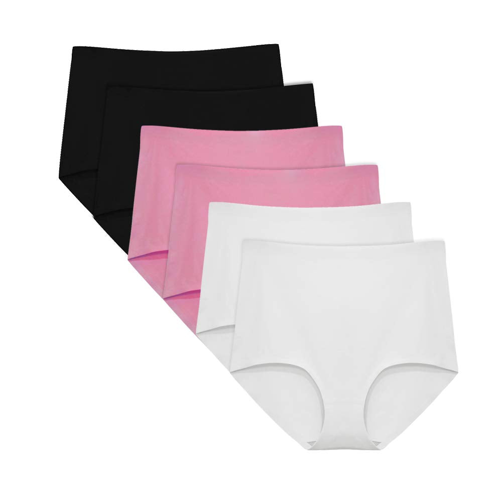 FallSweet No Show High Waist Briefs Underwear for Women Seamless Panties
