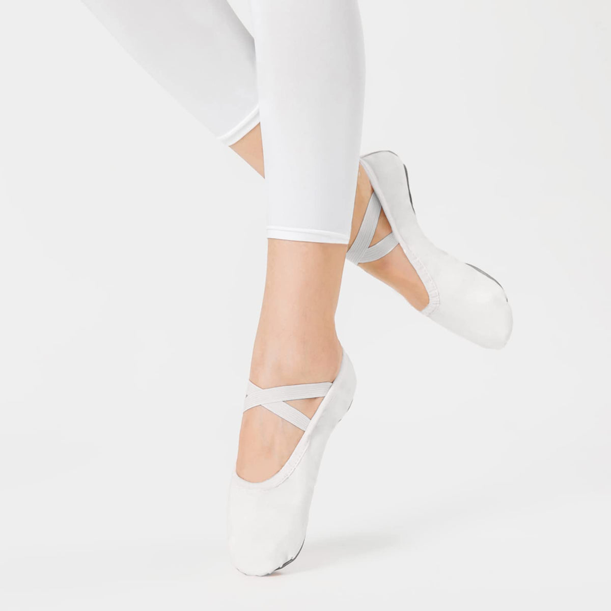 Stelle Canvas Ballet Shoes Toddler Girls No-Tie Split Sole Ballet Slippers
