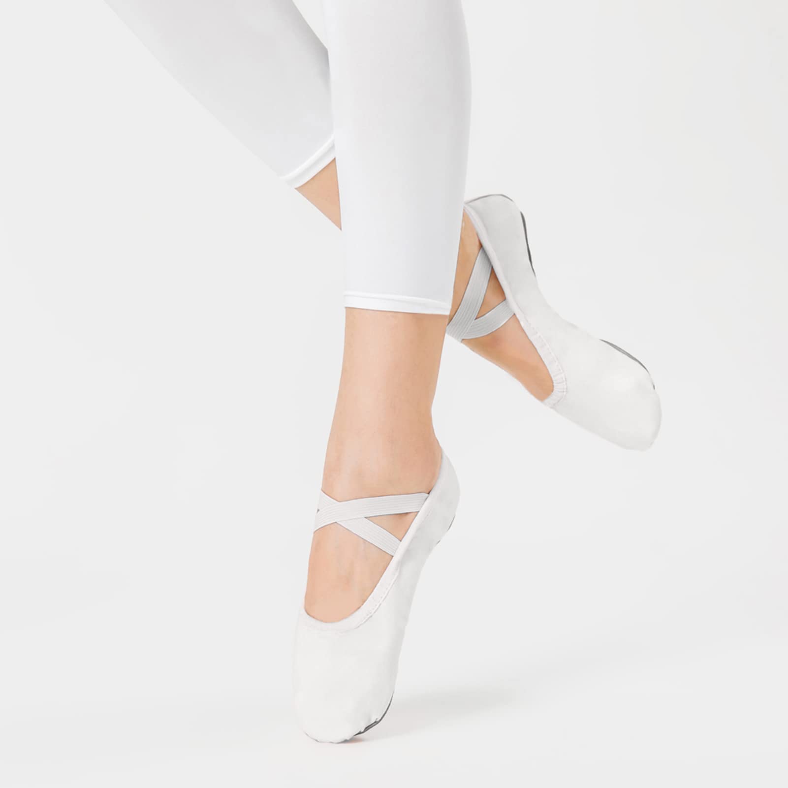 Stelle Canvas Ballet Shoes Toddler Girls No-Tie Split Sole Ballet Slippers