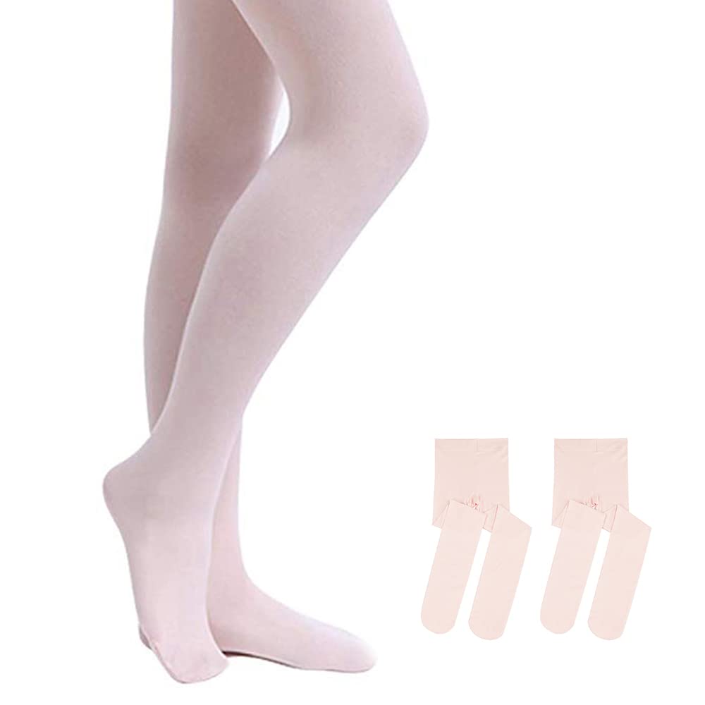 Stelle Girls' Footed Ballet Tights for Dance Class Toddler Kids 2T-15Y