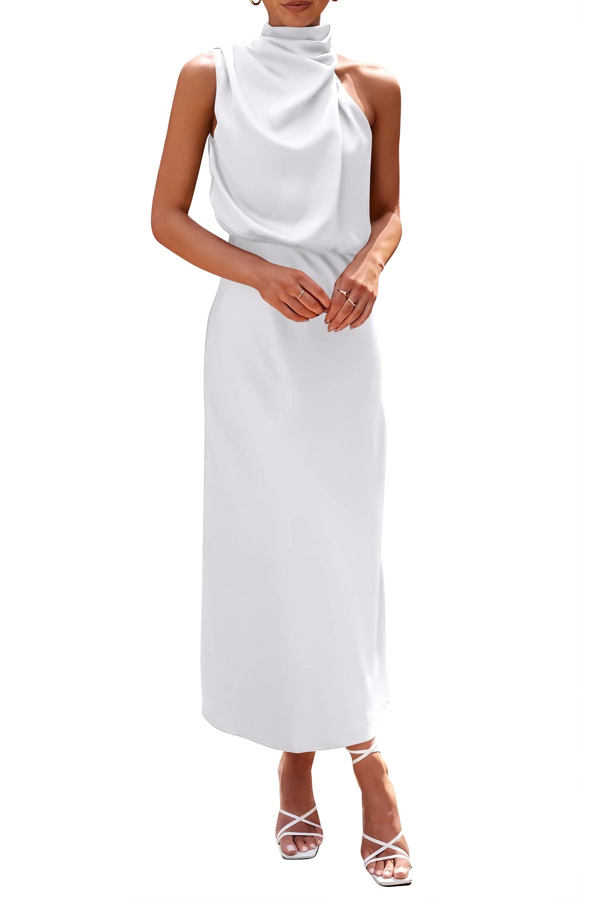 PRETTYGARDEN Women's Summer Satin Maxi Cocktail Dress