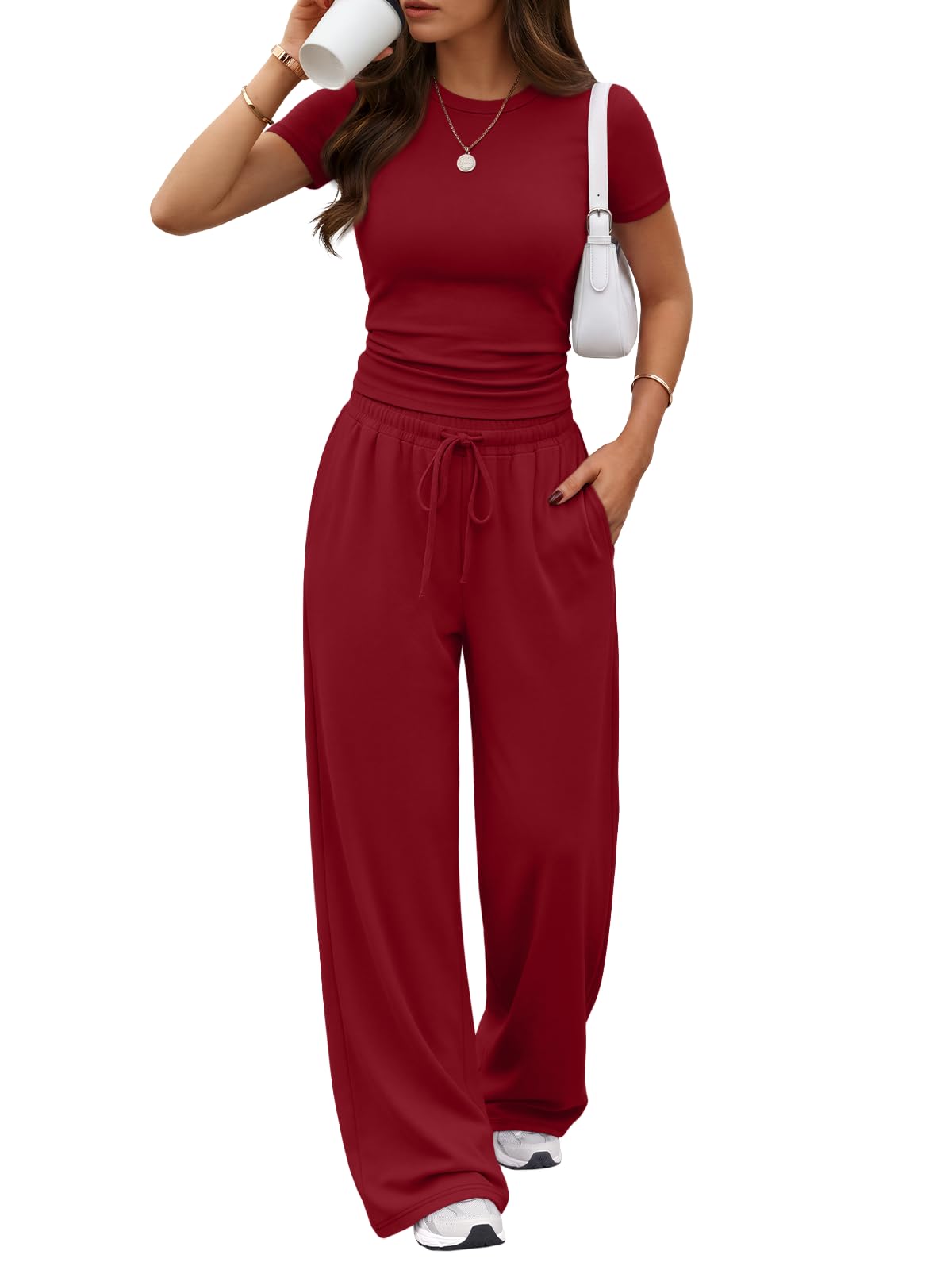 Trendy Queen Women's 2 Piece Matching Summer Lounge Set with Pockets