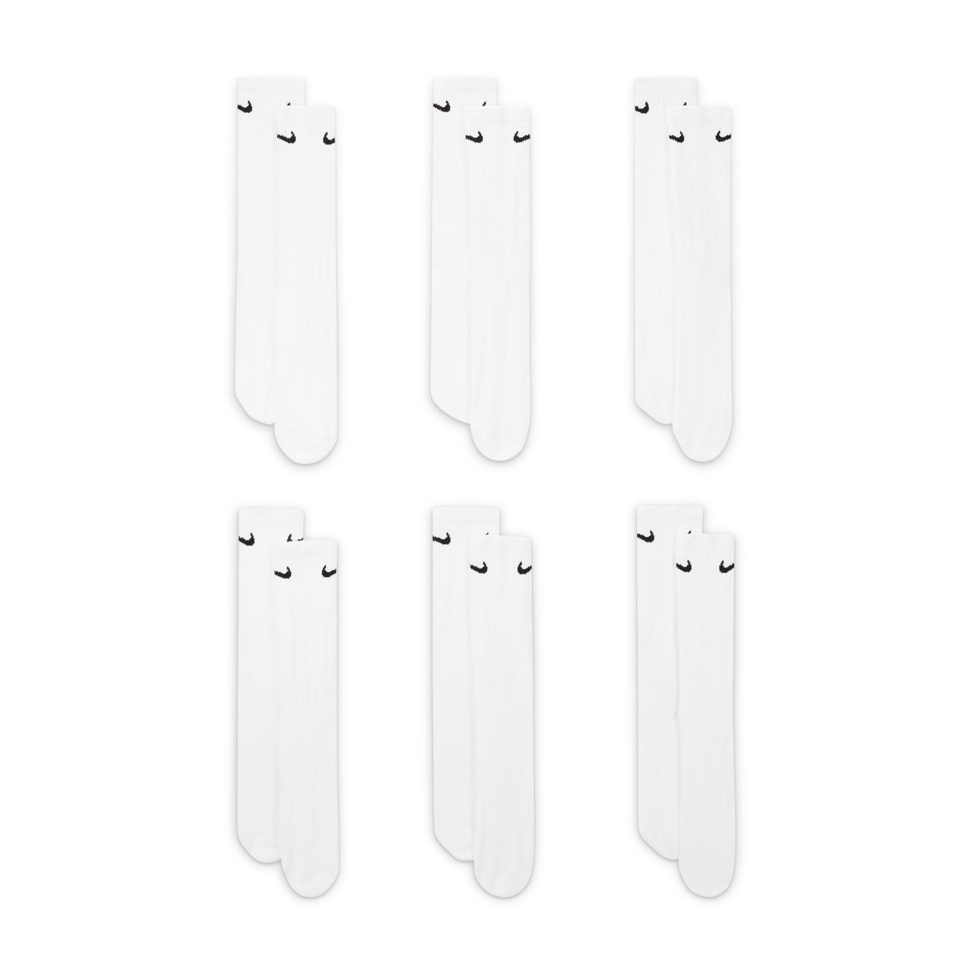 Nike Adult Everyday Cushioned Training Crew Socks (6-Packs) | Mens & Womens