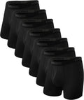 BAMBOO COOL Men's Underwear Breathable Boxer Briefs with Fly Moisture-Wicking Lightweight Underwear 7-Pack