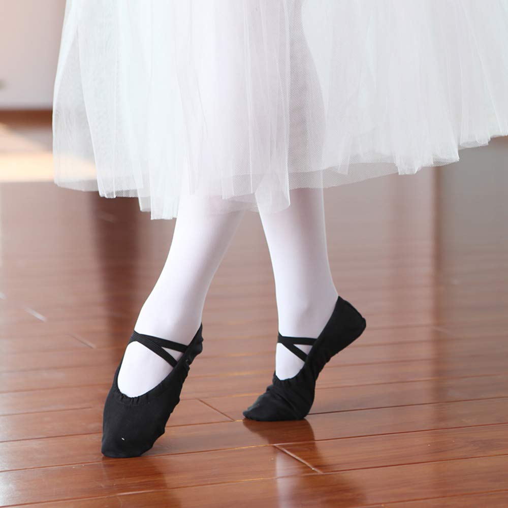 Stelle Canvas Ballet Shoes Toddler Girls No-Tie Split Sole Ballet Slippers