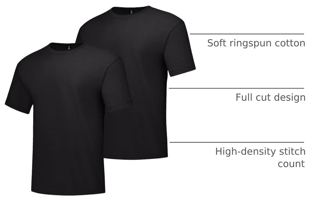 Hanes Men's Beefy-T T-Shirt, Heavyweight Cotton T-Shirts for Men, 1 or 2 Pack, Men's Tees (Tall