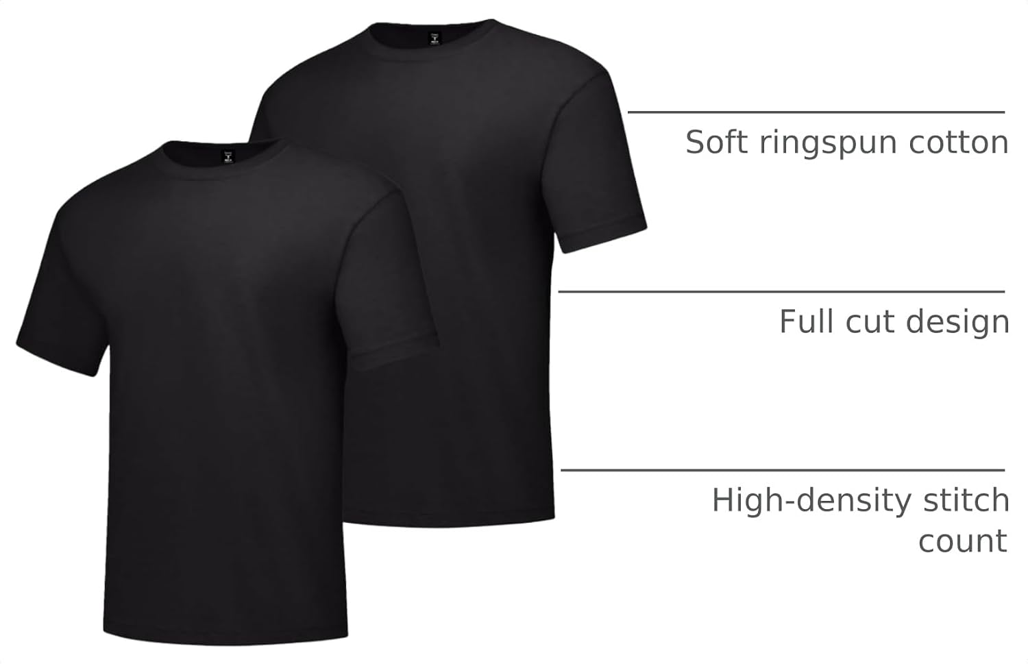 Hanes Men's Beefy-T T-Shirt, Heavyweight Cotton T-Shirts for Men, 1 or 2 Pack, Men's Tees (Tall