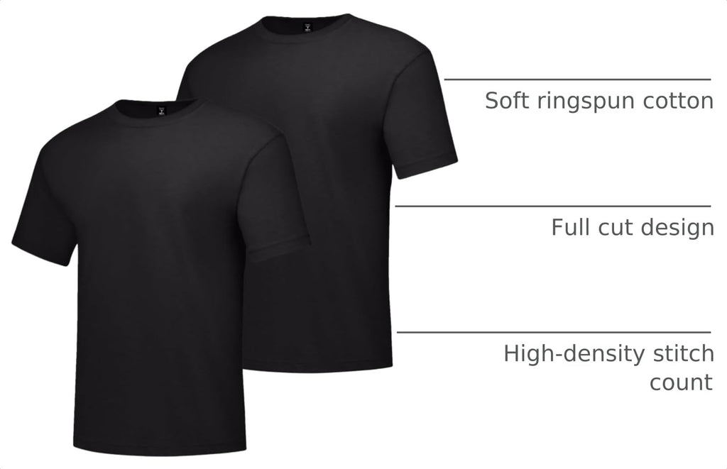 Hanes Men's Beefy-T T-Shirt, Heavyweight Cotton T-Shirts for Men, 1 or 2 Pack, Men's Tees (Tall
