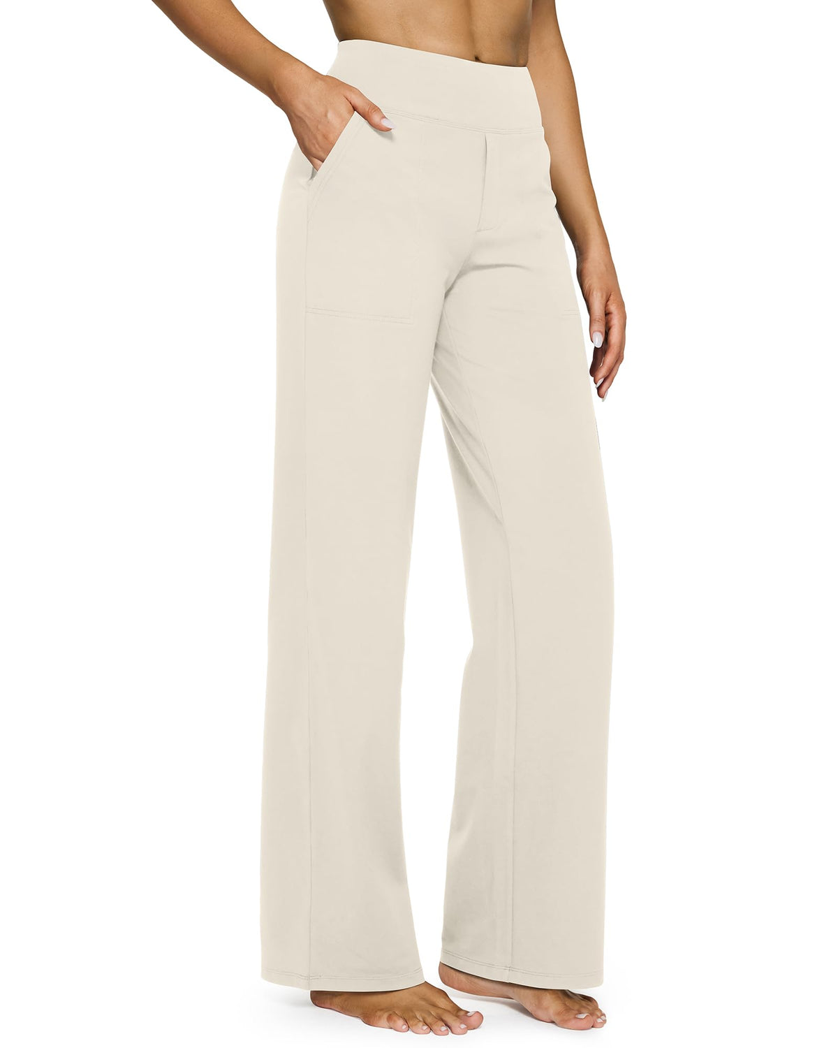 G4Free Yoga Pants for Women Wide Leg Pants with Pockets High Waisted