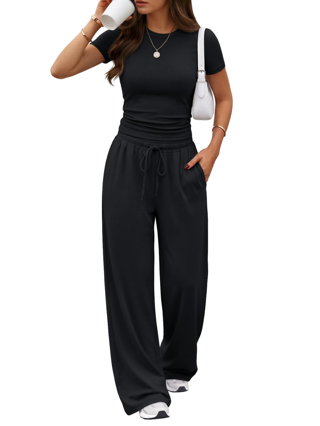 Trendy Queen Women's 2 Piece Matching Summer Lounge Set with Pockets