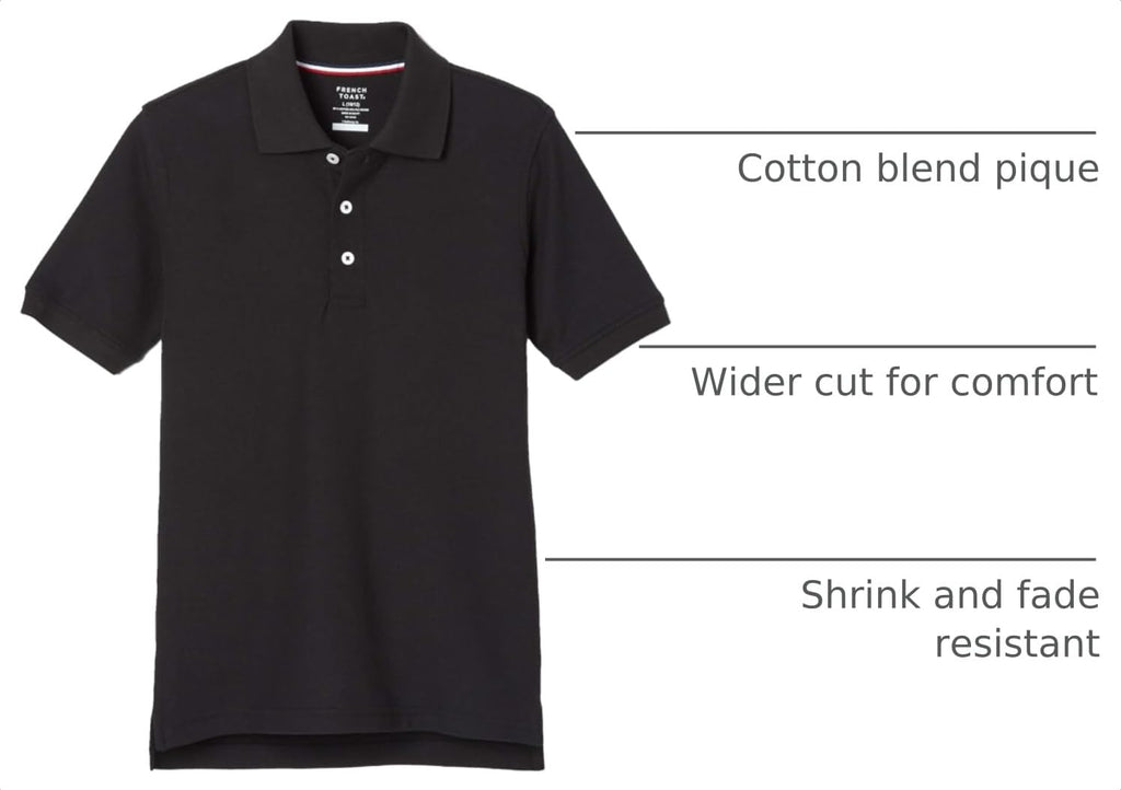 French Toast Kids' Pique Polo (Standard & Husky)
