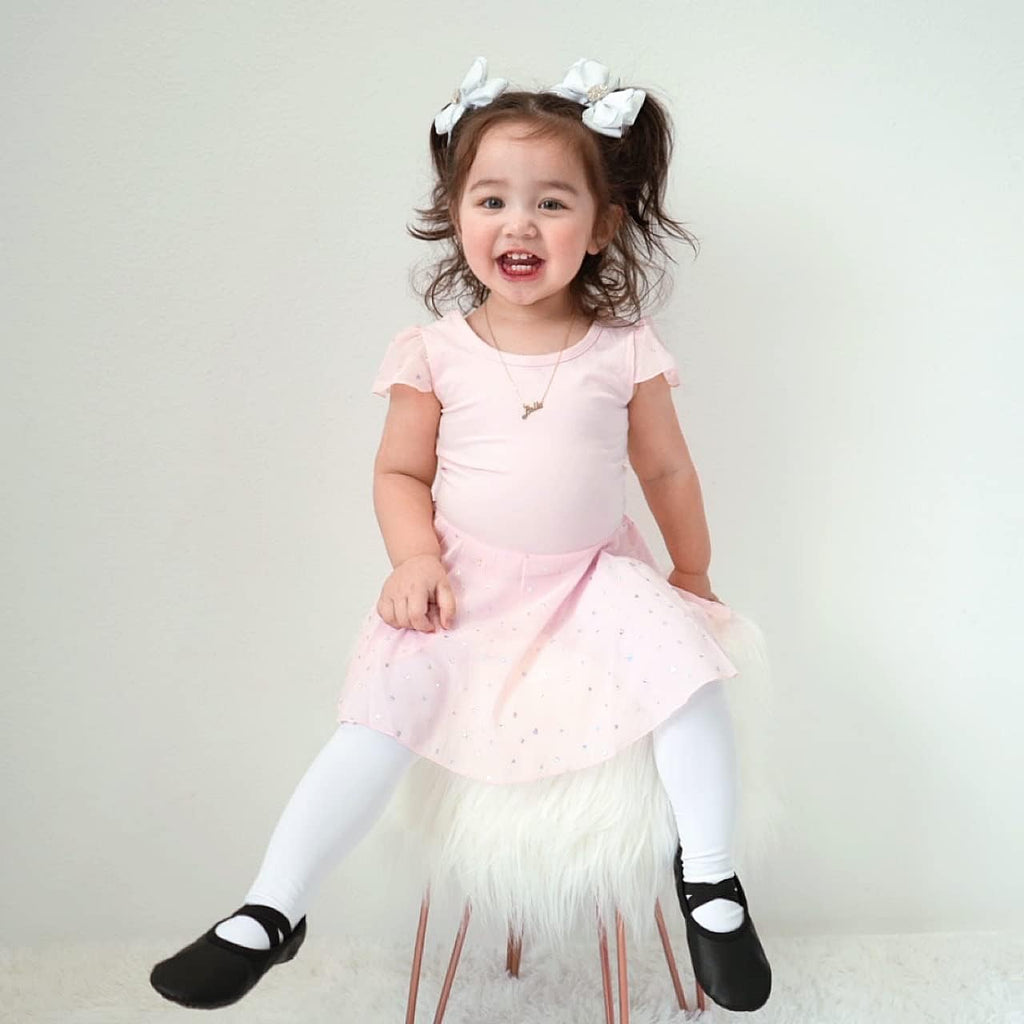 Stelle Girls' Footed Ballet Tights for Dance Class Toddler Kids 2T-15Y