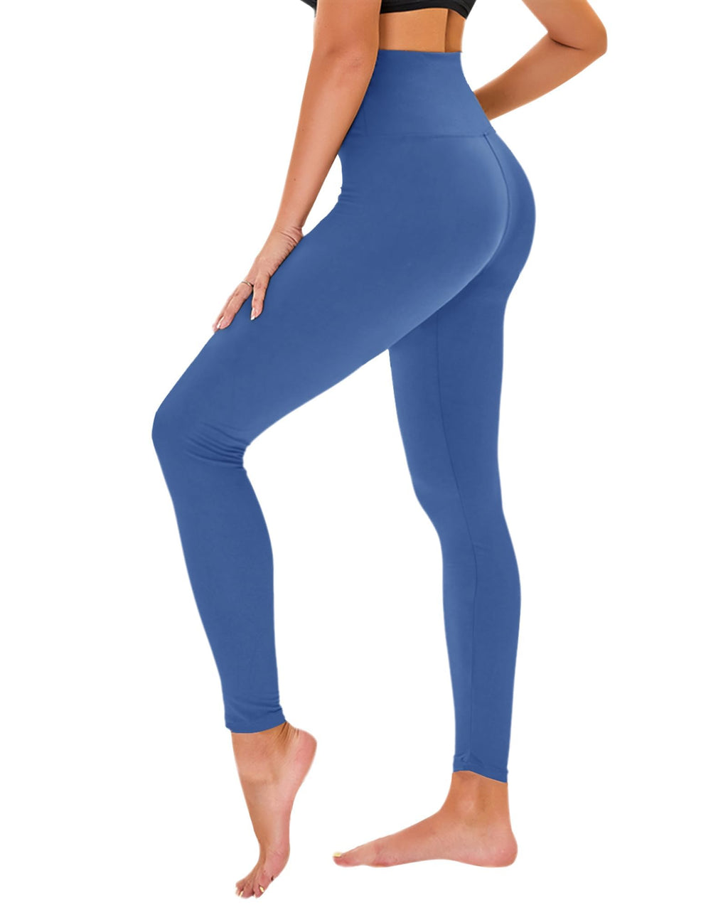 TNNZEET High Waisted Leggings for Women - No See Through Tummy Control Cycling Workout Yoga Pants with Pockets Reg & Plus