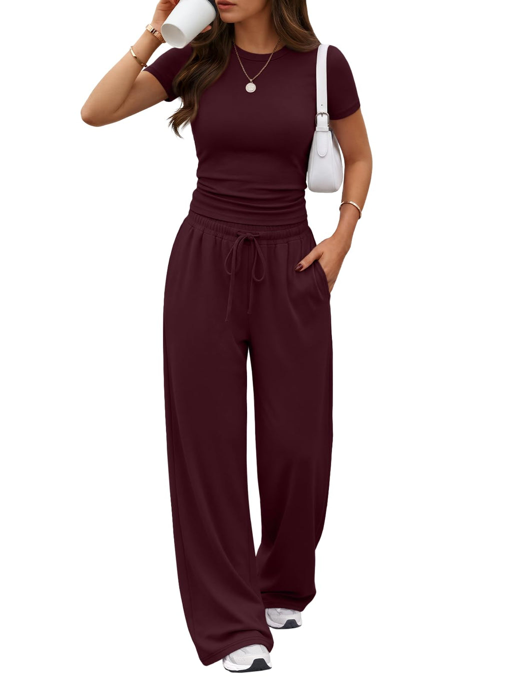 Trendy Queen Women's 2 Piece Matching Summer Lounge Set with Pockets