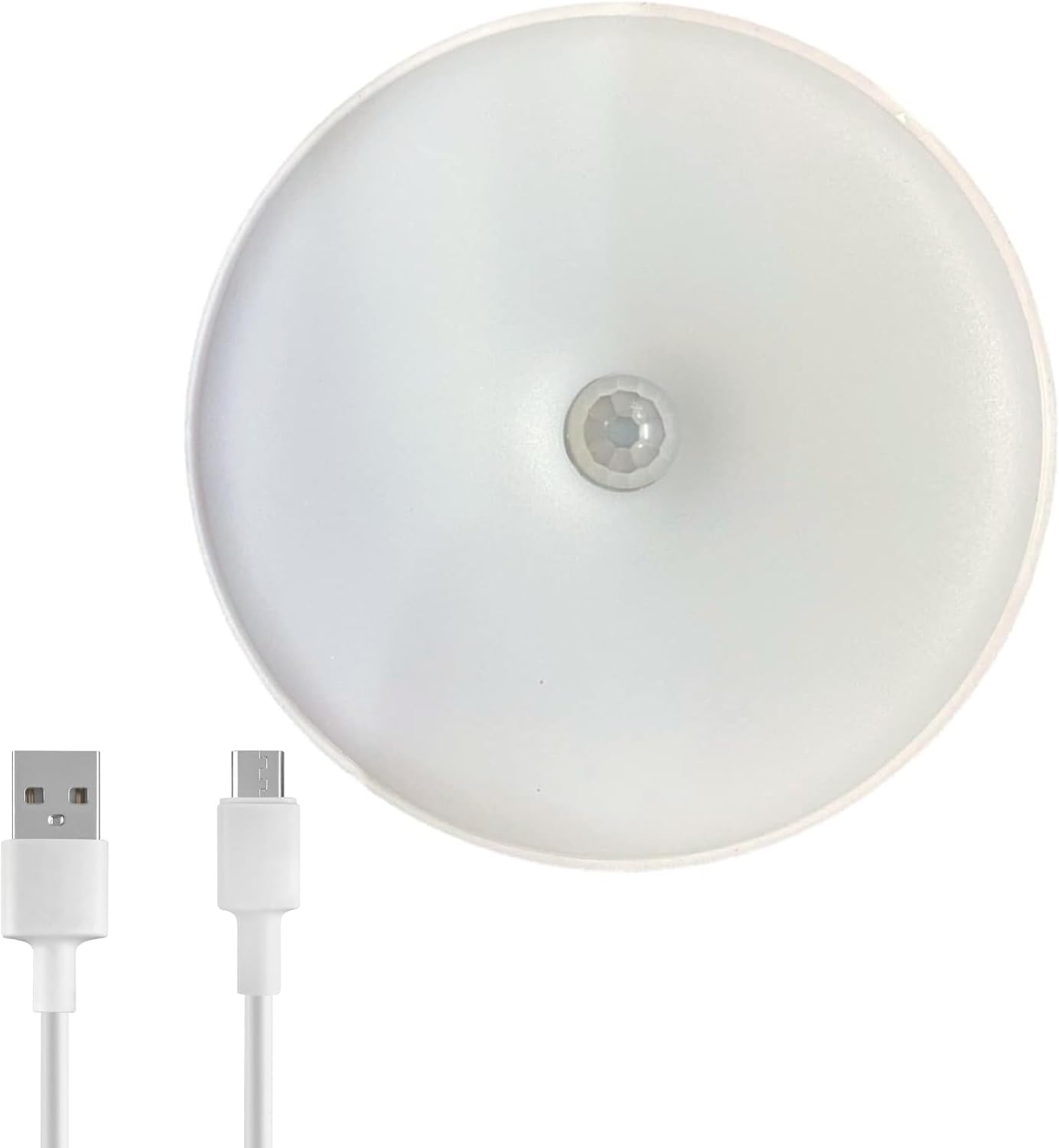 Amber LED Hareket Sensörlü Ledli Gece Lambası Şarj Edilebilir, Taşınabilir 4000k Günışığı (2 Adet)
