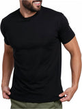 Mens T Shirts Soft Cotton Crew Neck Athletic Fit Casual Tees S-4XL