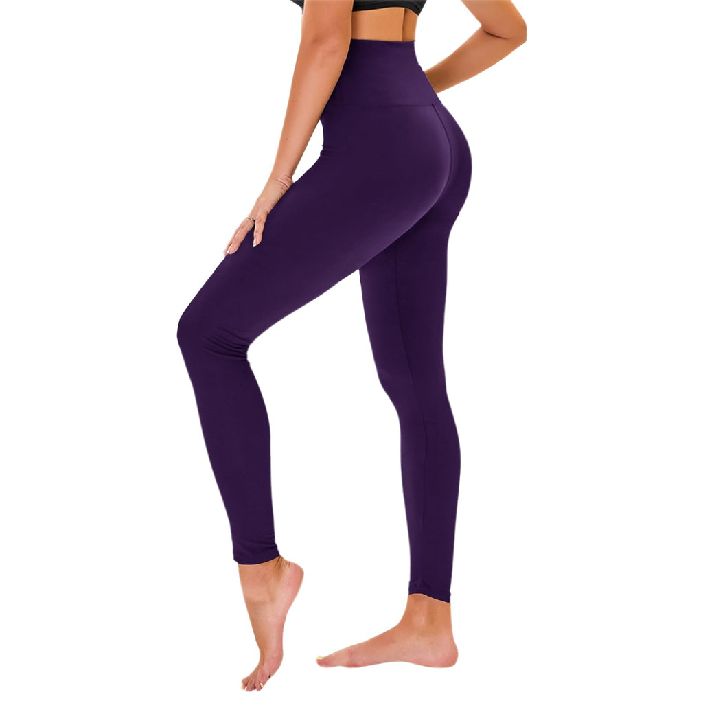 TNNZEET High Waisted Leggings for Women - No See Through Tummy Control Cycling Workout Yoga Pants with Pockets Reg & Plus