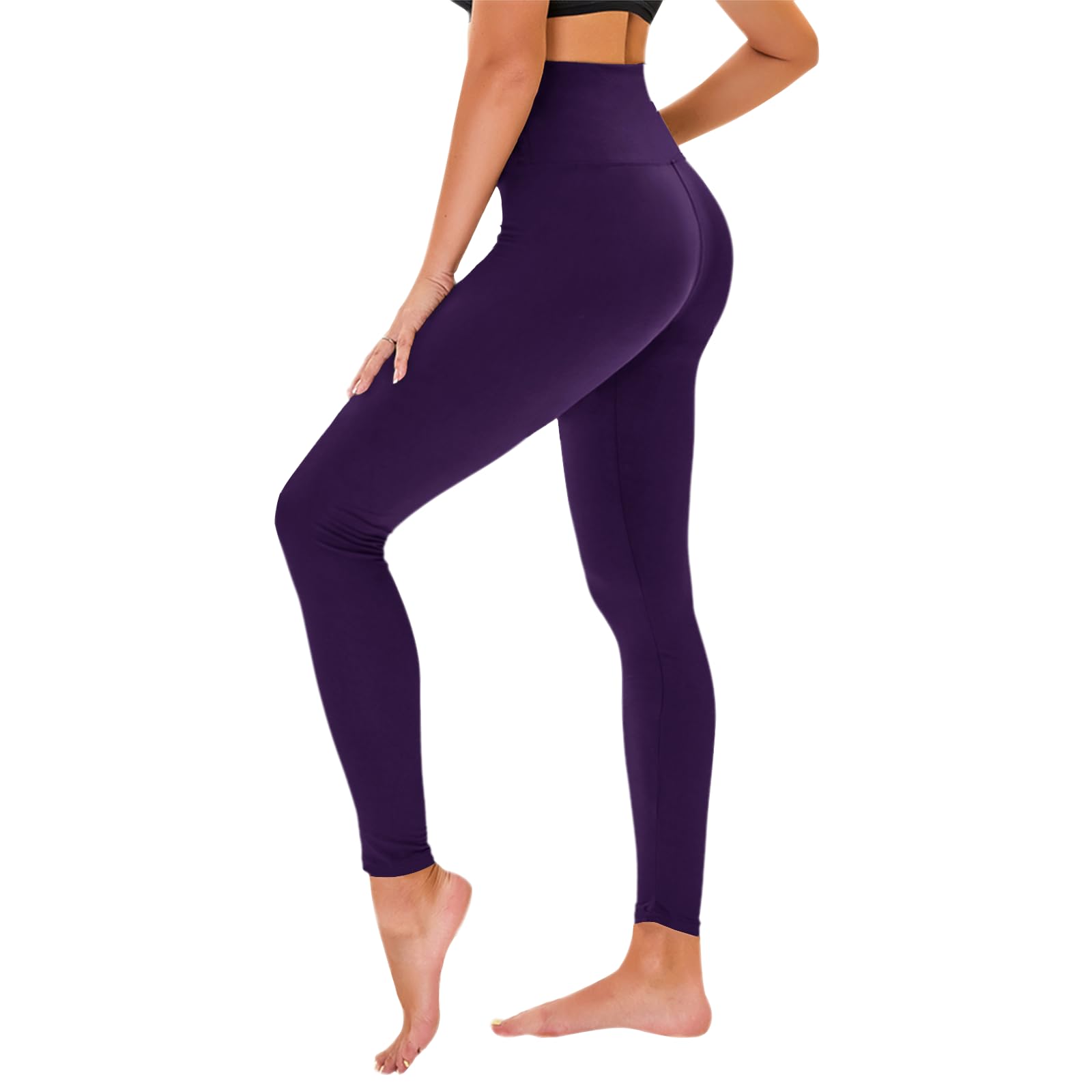 TNNZEET High Waisted Leggings for Women - No See Through Tummy Control Cycling Workout Yoga Pants with Pockets Reg & Plus