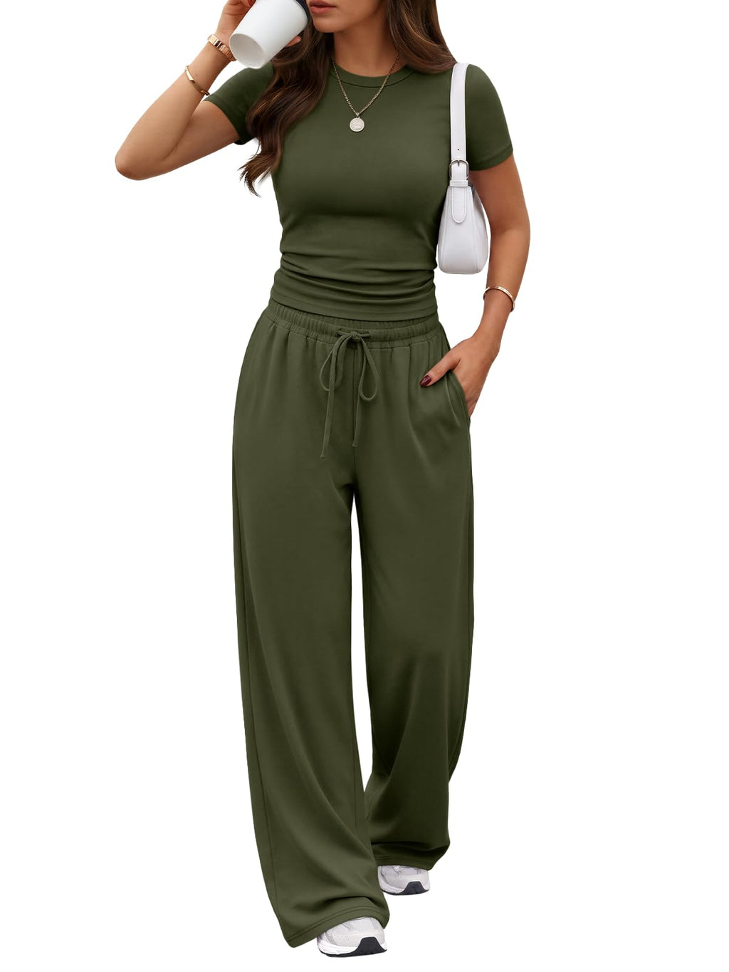 Trendy Queen Women's 2 Piece Matching Summer Lounge Set with Pockets