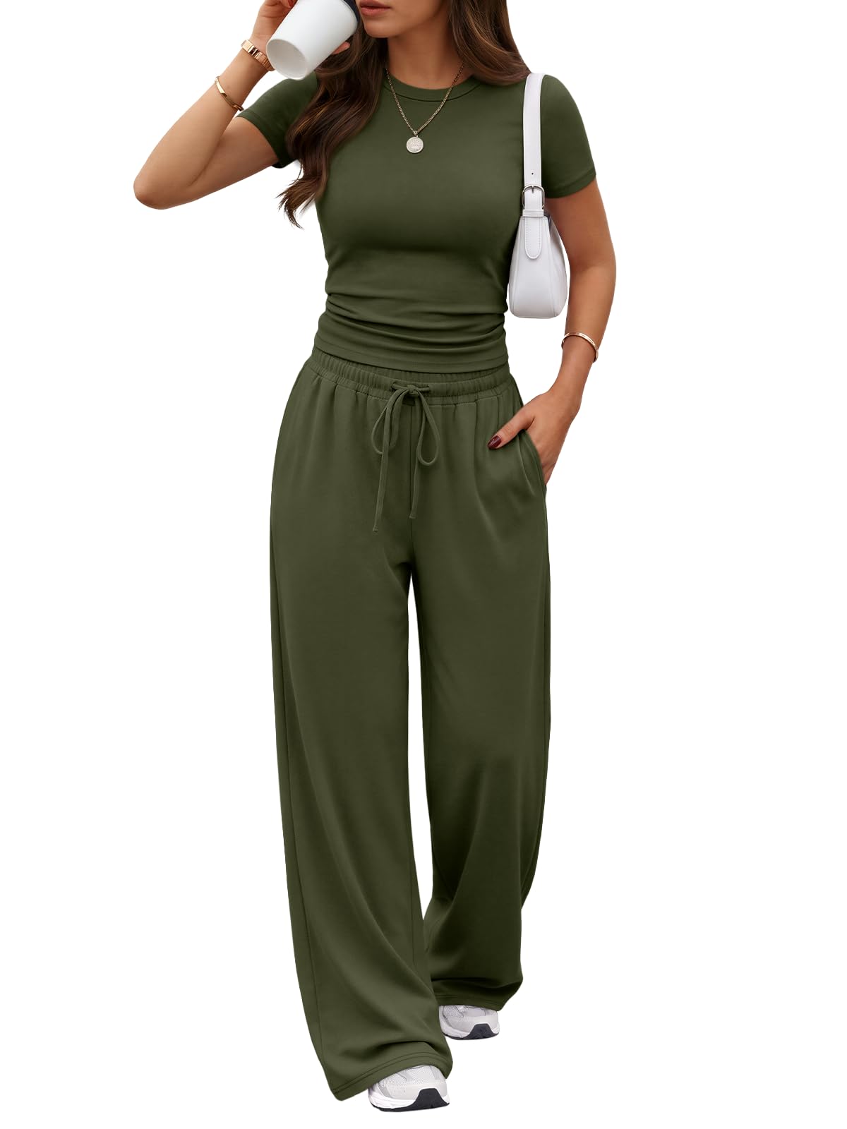 Trendy Queen Women's 2 Piece Matching Summer Lounge Set with Pockets