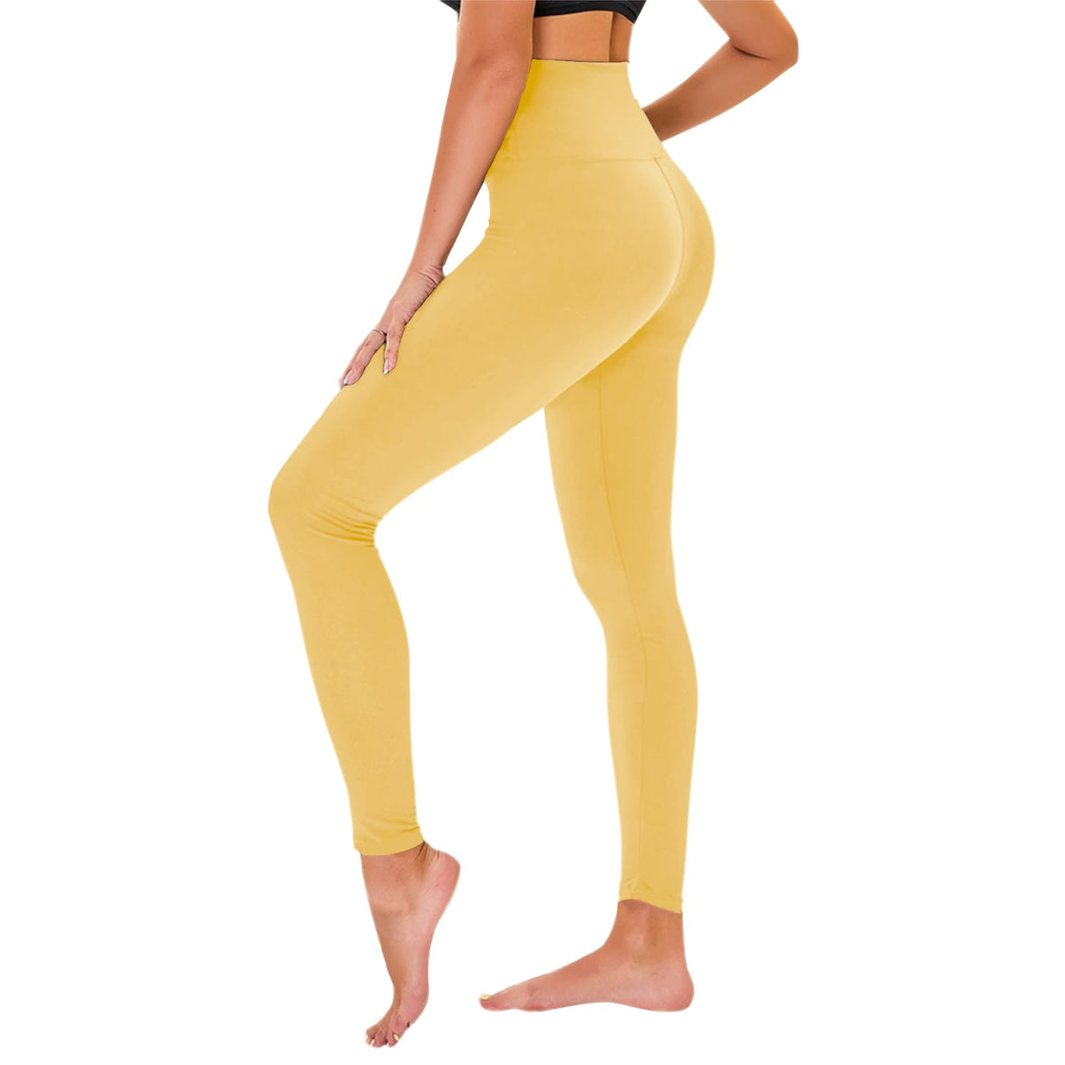TNNZEET High Waisted Leggings for Women - No See Through Tummy Control Cycling Workout Yoga Pants with Pockets Reg & Plus