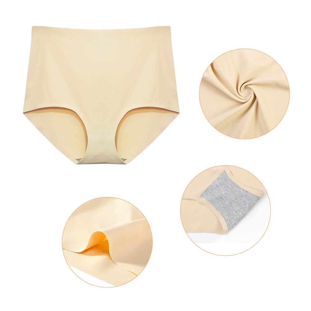 FallSweet No Show High Waist Briefs Underwear for Women Seamless Panties