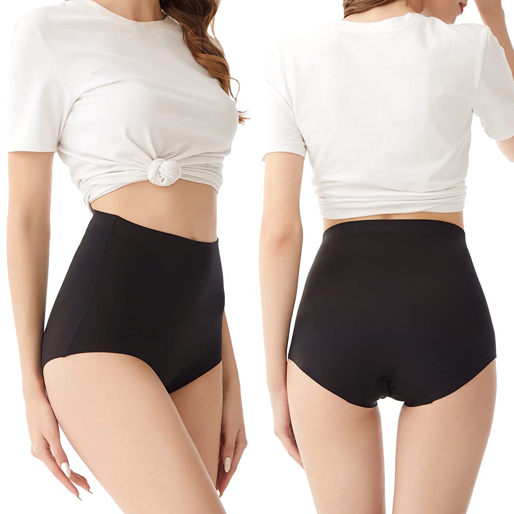 FallSweet No Show High Waist Briefs Underwear for Women Seamless Panties