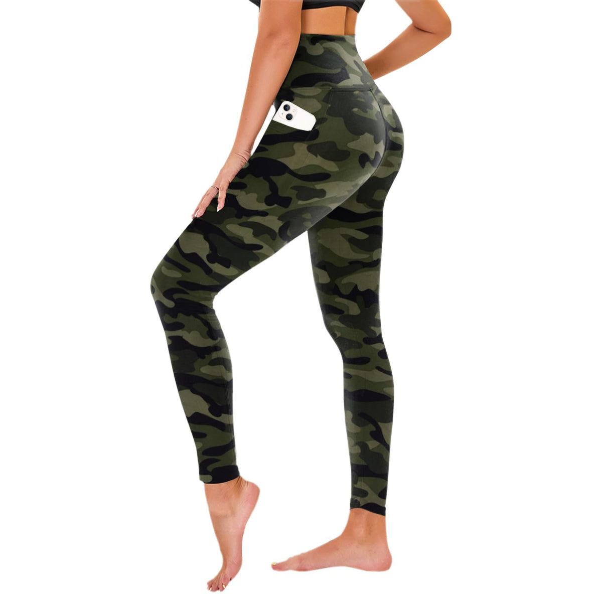TNNZEET High Waisted Leggings for Women - No See Through Tummy Control Cycling Workout Yoga Pants with Pockets Reg & Plus