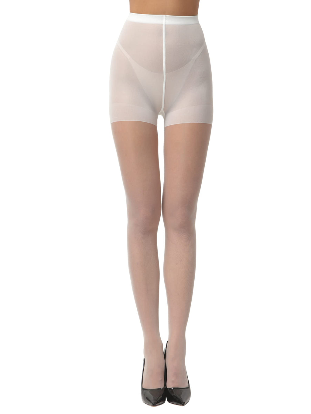 EVERSWE 3 Pairs Women's Sheer Pantyhose 20D, High Waist Control Top Pantyhose Hosiery