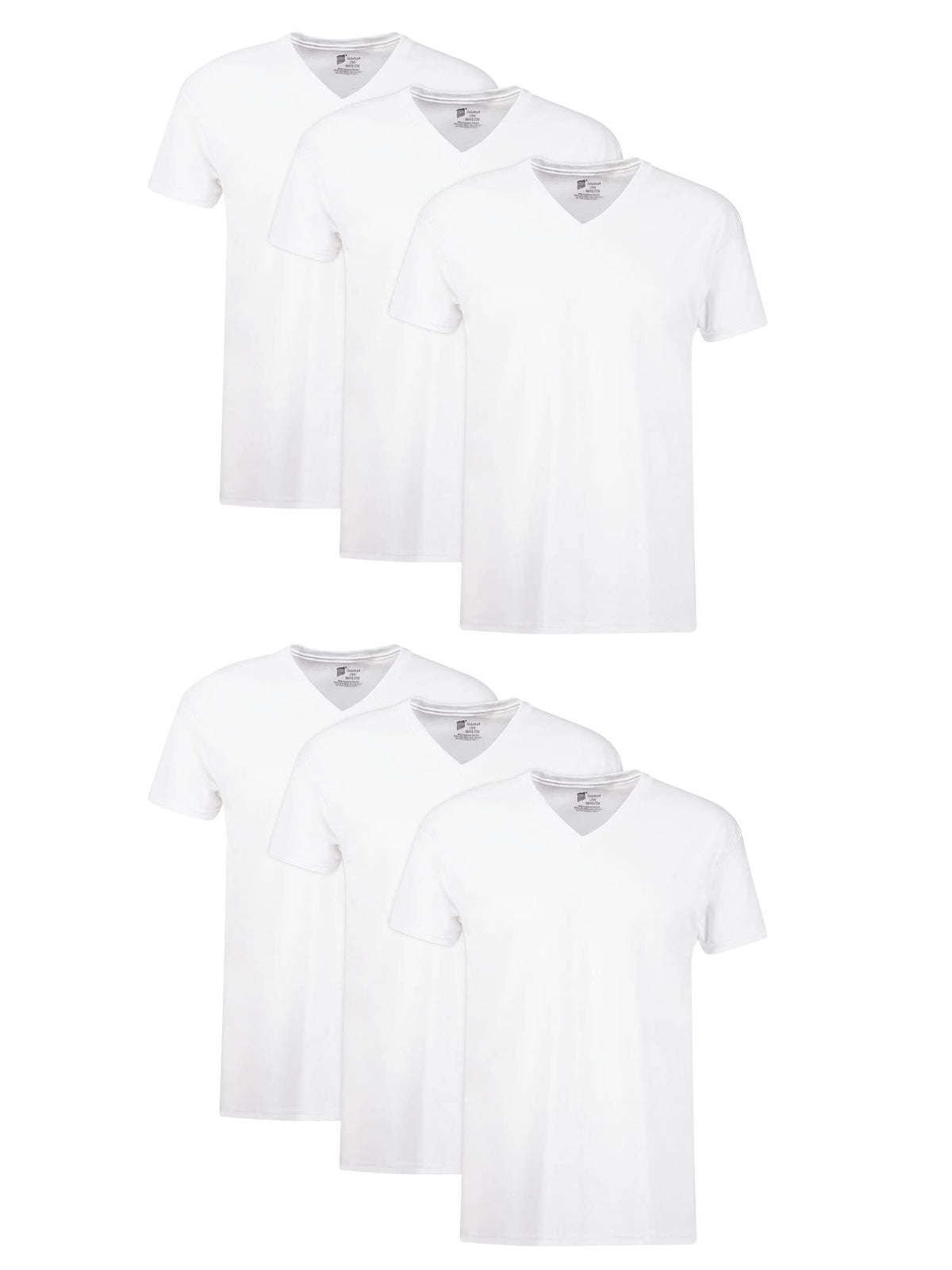 Hanes Men's Undershirts T-Shirt Pack, V-Neck Cotton Tees for Men, Moisture-Wicking, Odor Control, White Multi-Pack