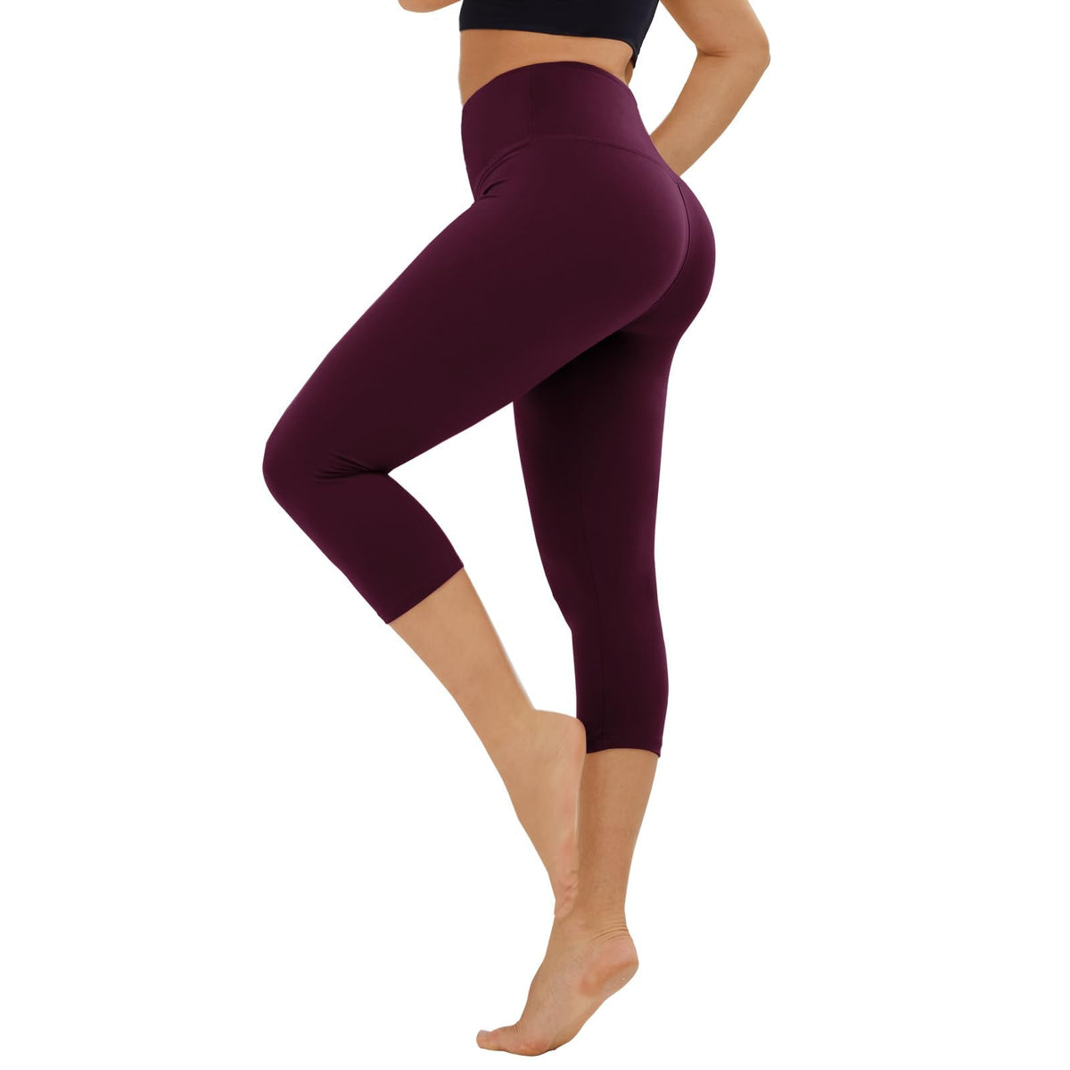 TNNZEET High Waisted Leggings for Women - No See Through Tummy Control Cycling Workout Yoga Pants with Pockets Reg & Plus
