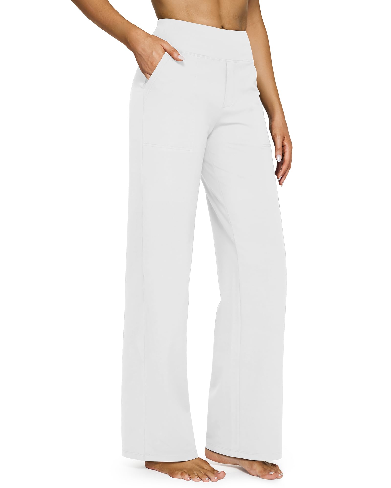 G4Free Yoga Pants for Women Wide Leg Pants with Pockets High Waisted