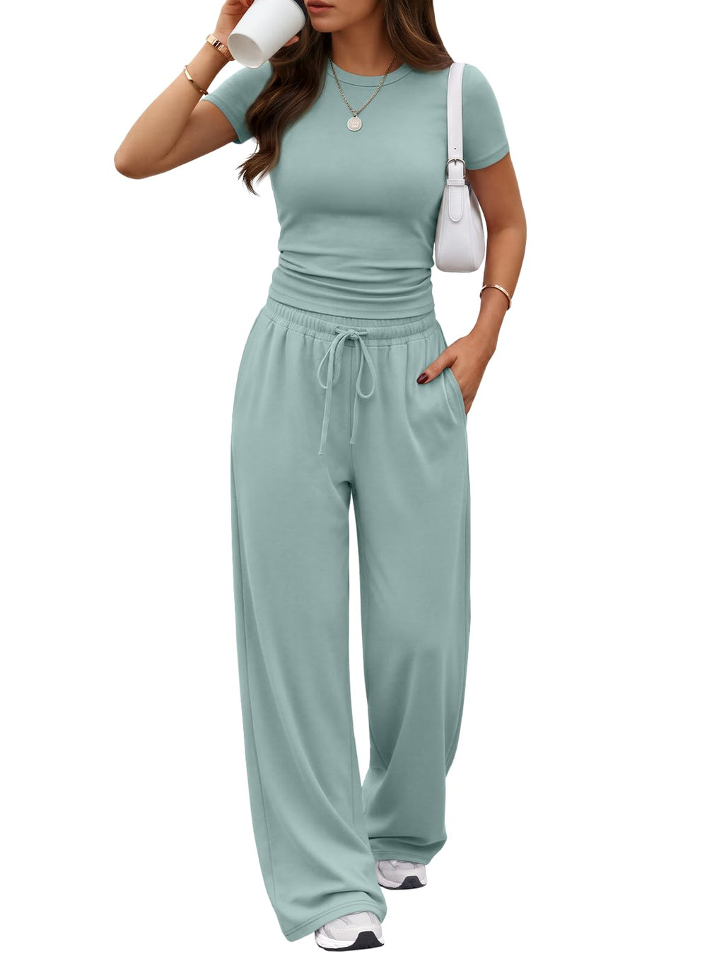 Trendy Queen Women's 2 Piece Matching Summer Lounge Set with Pockets