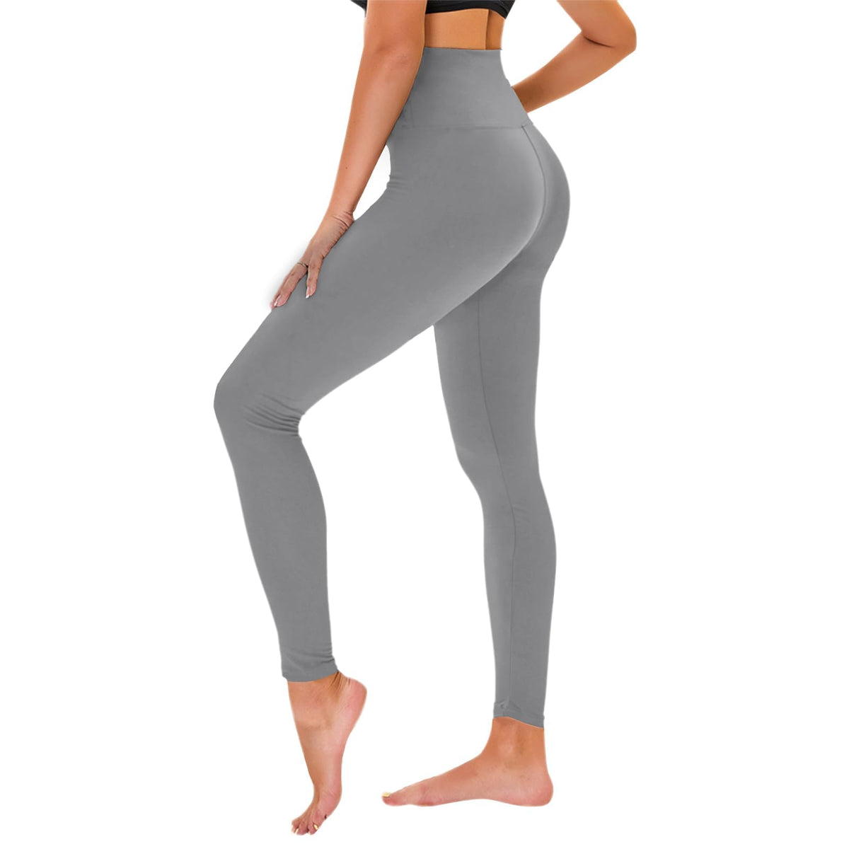 TNNZEET High Waisted Leggings for Women - No See Through Tummy Control Cycling Workout Yoga Pants with Pockets Reg & Plus