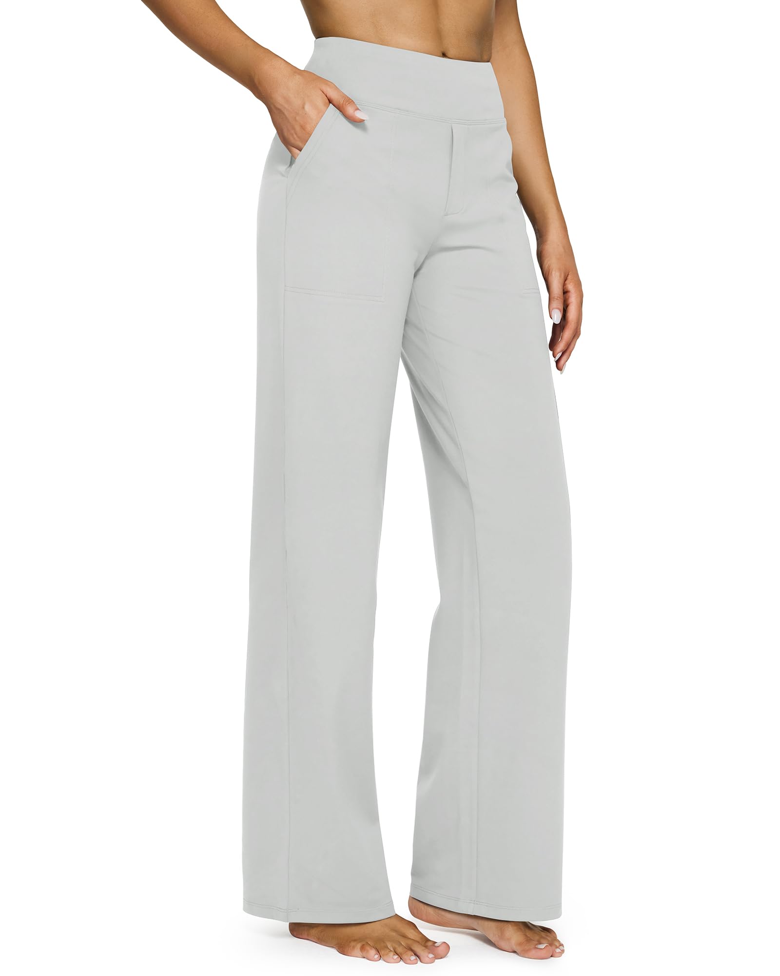 G4Free Yoga Pants for Women Wide Leg Pants with Pockets High Waisted