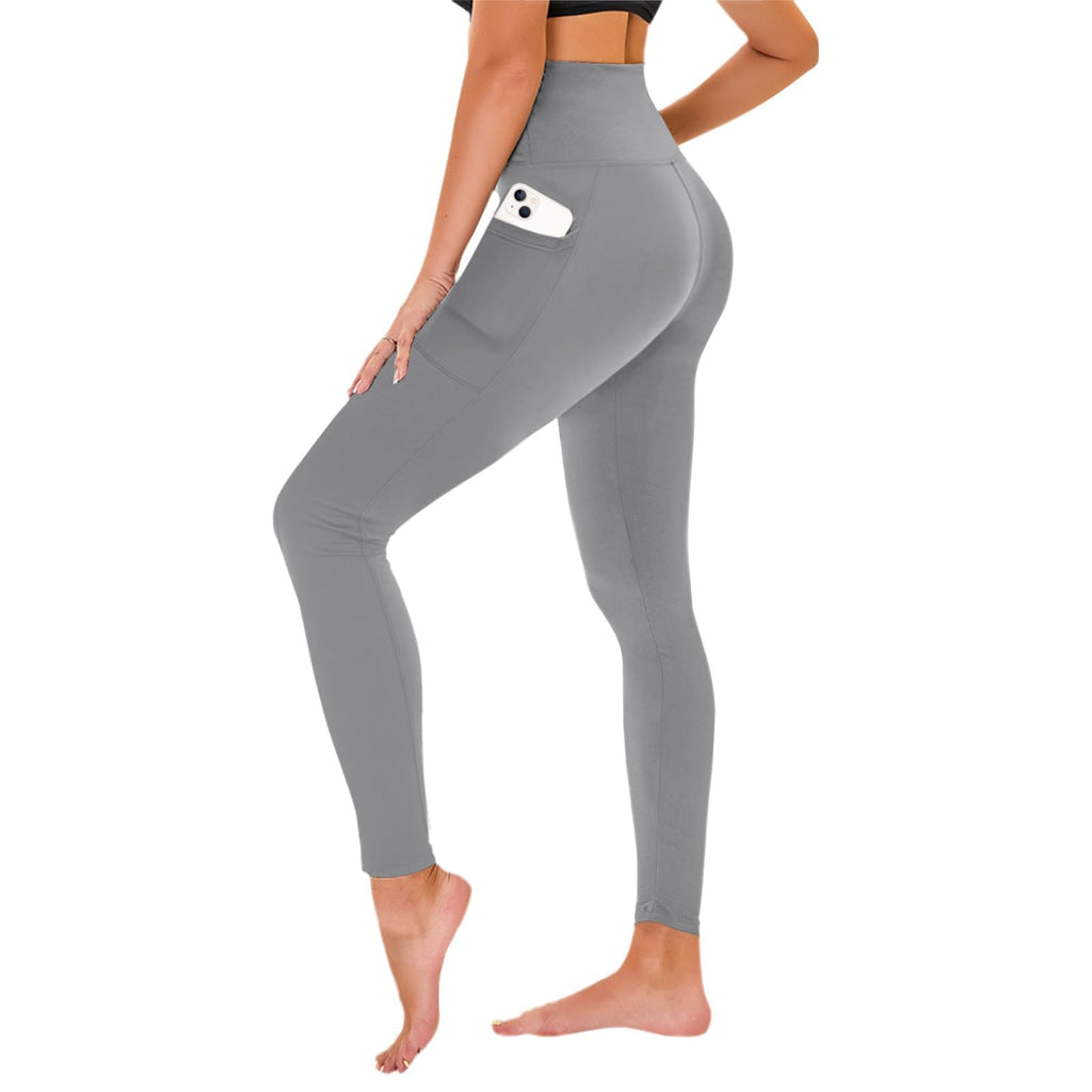 TNNZEET High Waisted Leggings for Women - No See Through Tummy Control Cycling Workout Yoga Pants with Pockets Reg & Plus