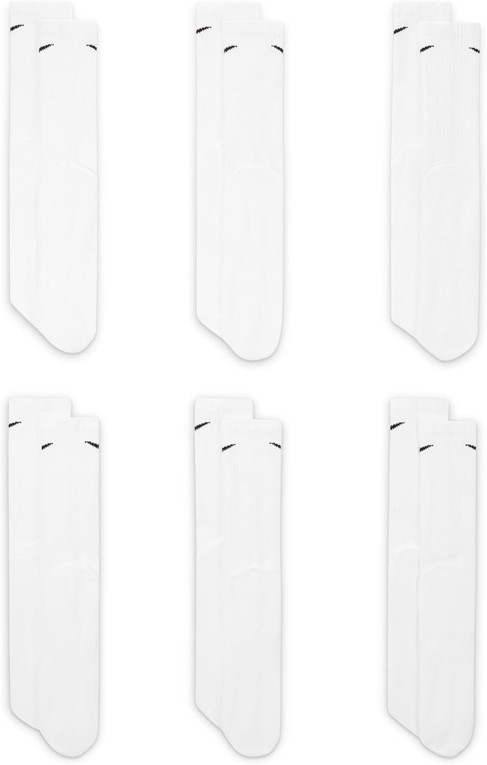 Nike Adult Everyday Cushioned Training Crew Socks (6-Packs) | Mens & Womens