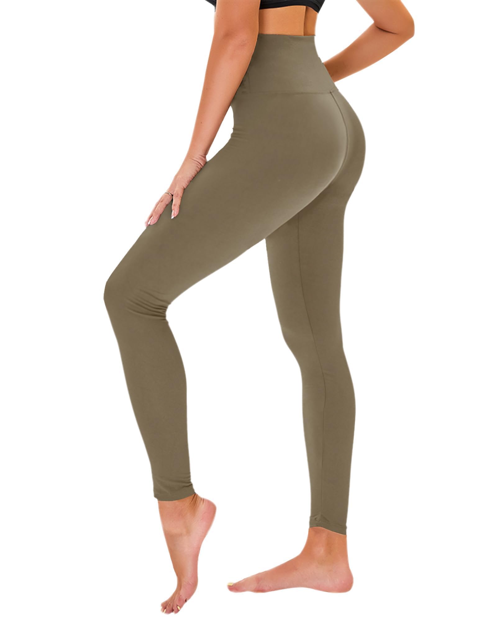 TNNZEET High Waisted Leggings for Women - No See Through Tummy Control Cycling Workout Yoga Pants with Pockets Reg & Plus