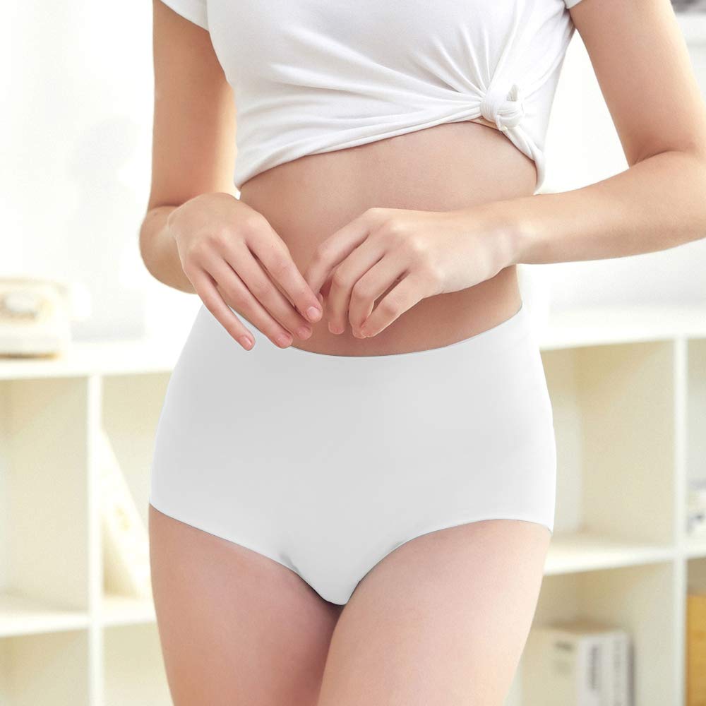 FallSweet No Show High Waist Briefs Underwear for Women Seamless Panties