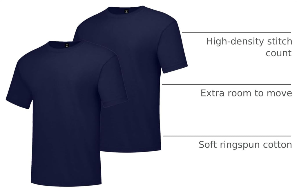 Hanes Men's Beefy-T T-Shirt, Heavyweight Cotton T-Shirts for Men, 1 or 2 Pack, Men's Tees (Tall