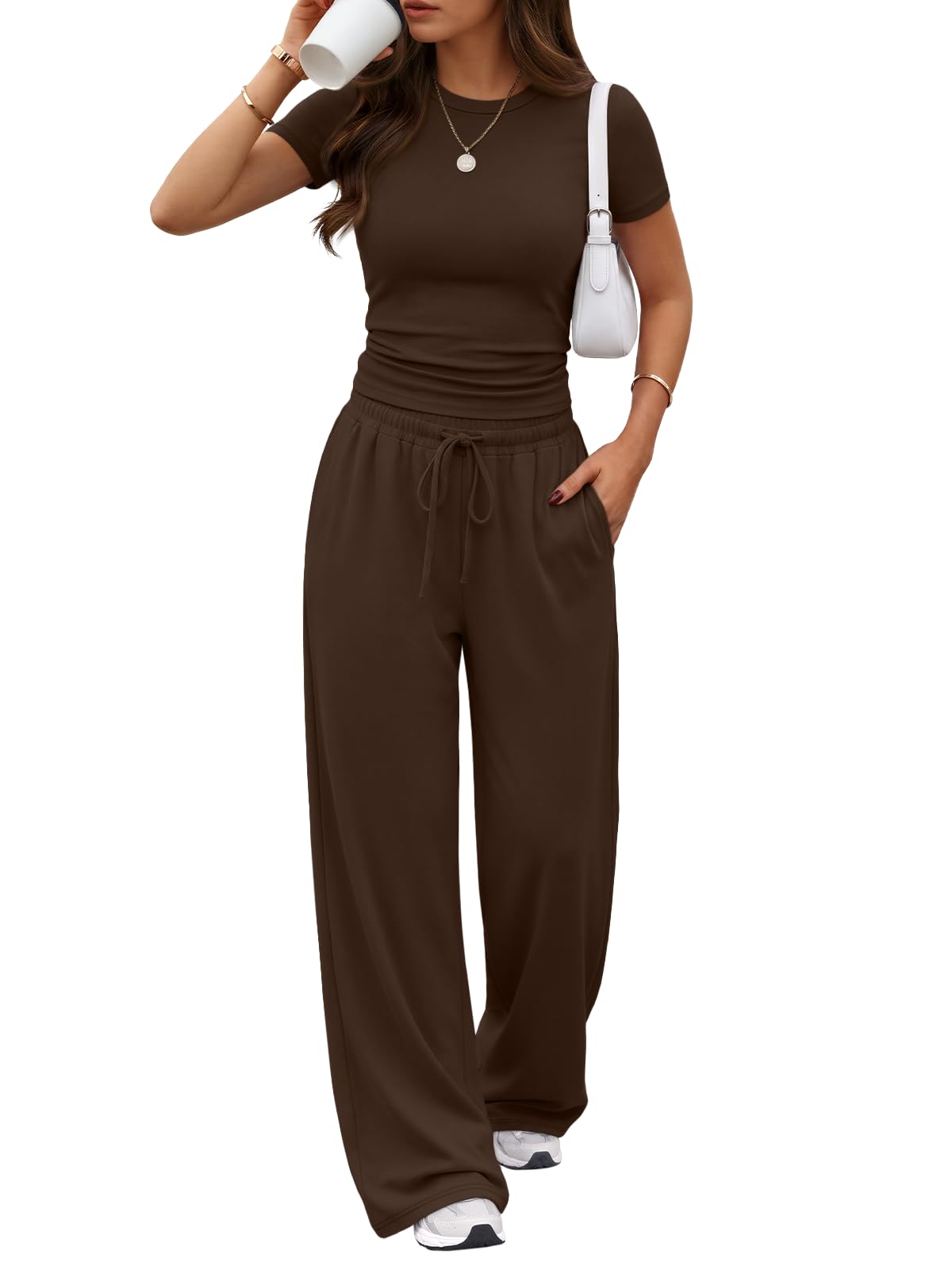 Trendy Queen Women's 2 Piece Matching Summer Lounge Set with Pockets