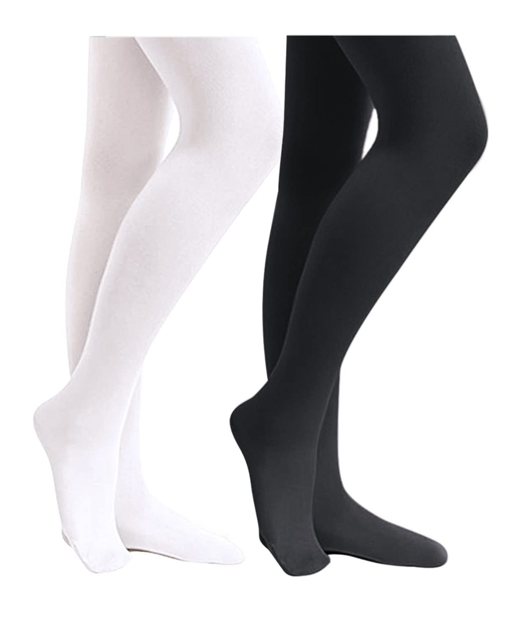 Stelle Girls' Footed Ballet Tights for Dance Class Toddler Kids 2T-15Y