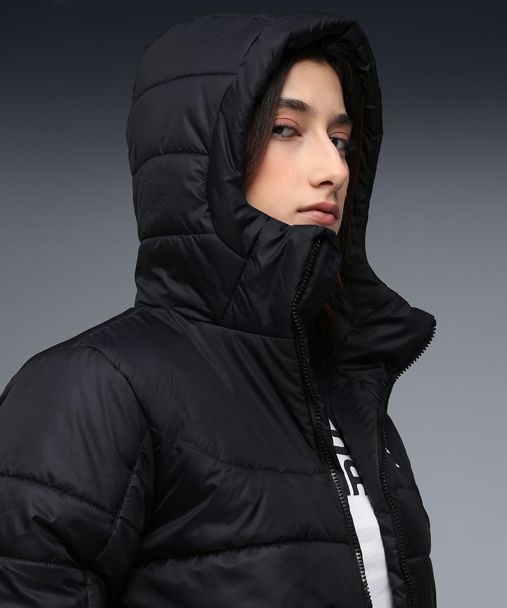 Ess Hooded Padded Kadın Yeşil Günlük Stil Mont 68523182