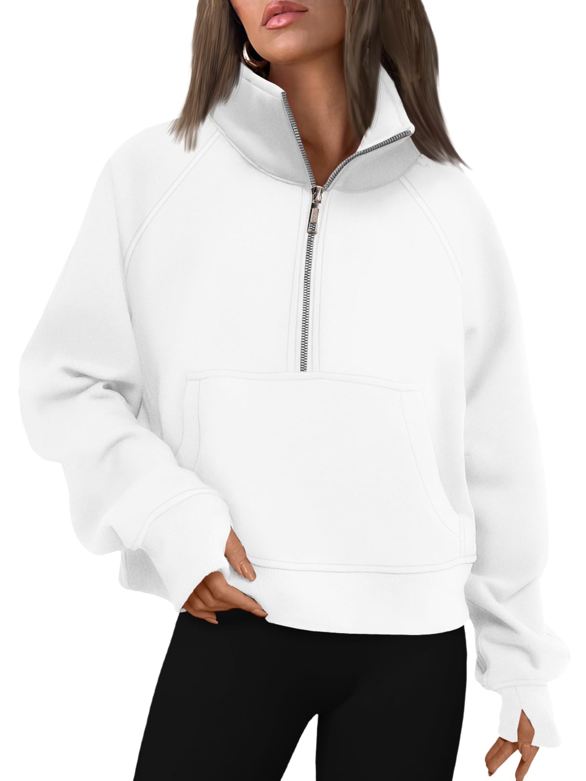 AUTOMET Womens Sweatshirts Half Zip Fleece Pullover Fall Outfits