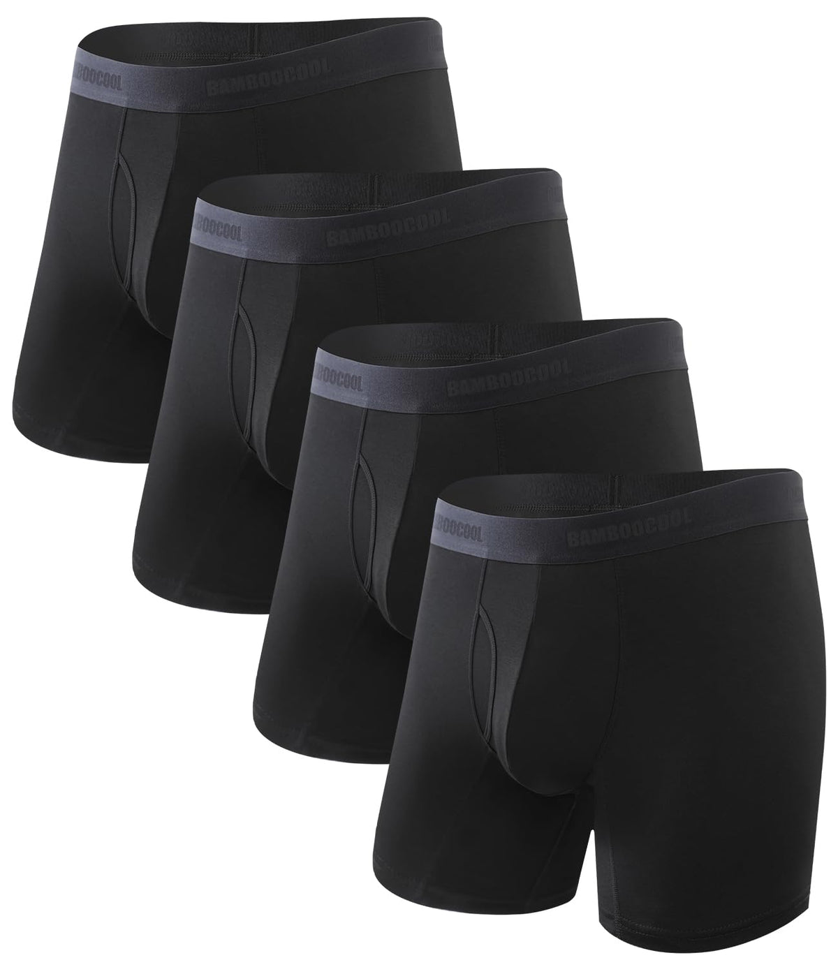 BAMBOO COOL Men's Boxer Briefs Ultra Breathable Underwear Multipack