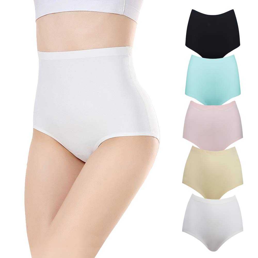 FallSweet No Show High Waist Briefs Underwear for Women Seamless Panties