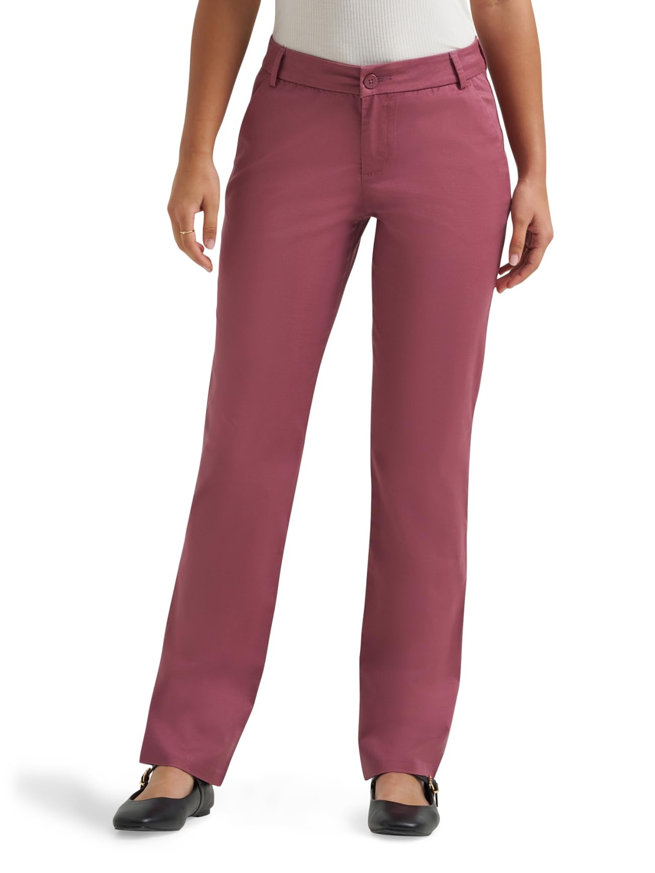 Lee Women's Wrinkle Free Relaxed Fit Straight Leg Pant