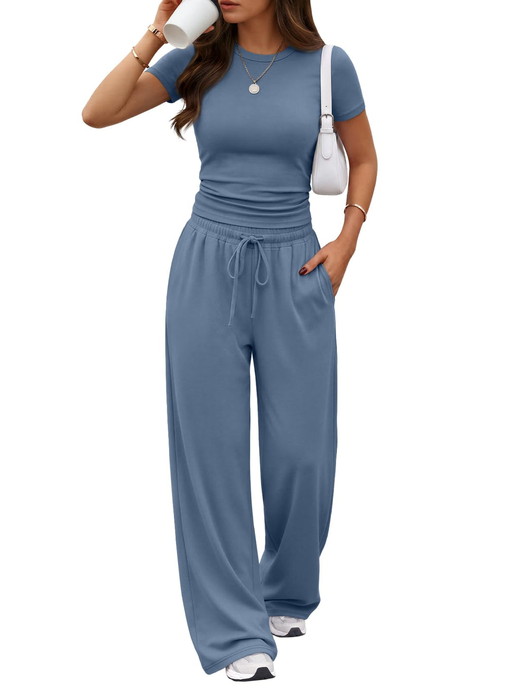 Trendy Queen Women's 2 Piece Matching Summer Lounge Set with Pockets