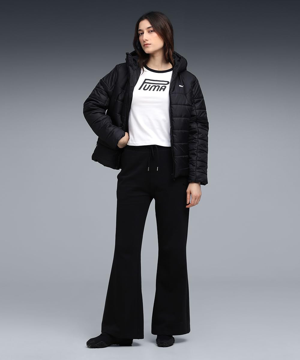 Ess Hooded Padded Kadın Yeşil Günlük Stil Mont 68523182