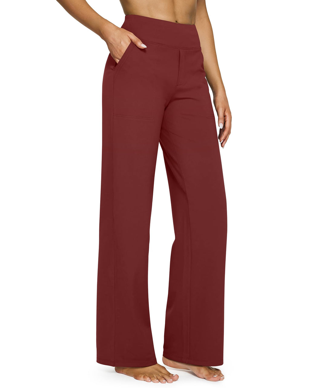 G4Free Yoga Pants for Women Wide Leg Pants with Pockets High Waisted